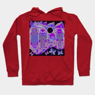 purple aztec alien brick in soccer toy ecopop Hoodie